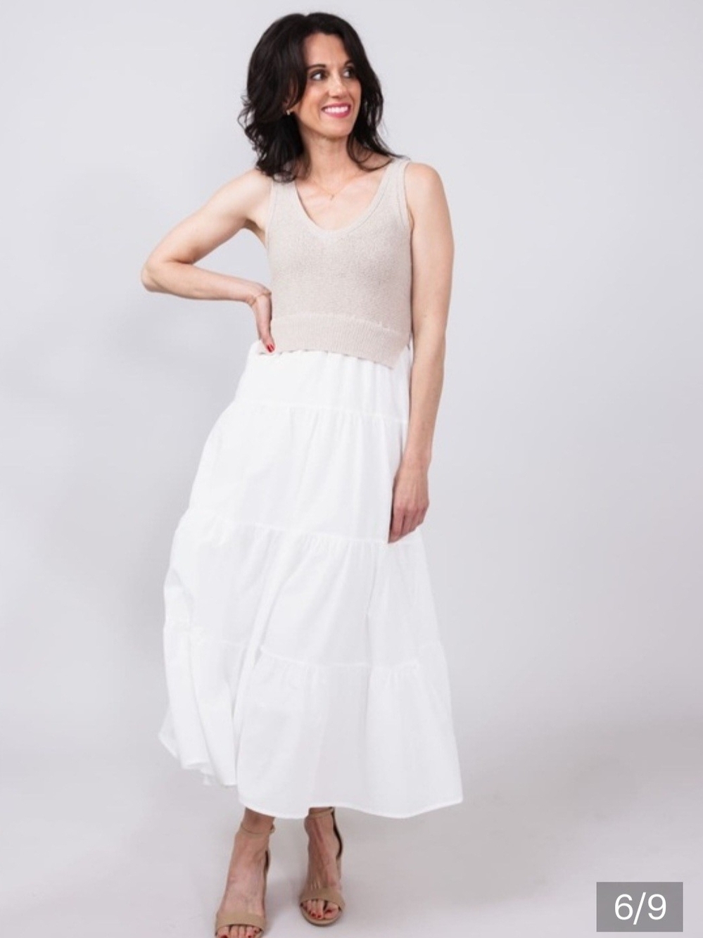 White Tiered Maxi Skirt - Classic Women's Summer Skirt